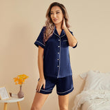 Silk Short Pyjamas For Women's Best Short Silk Pajama Set