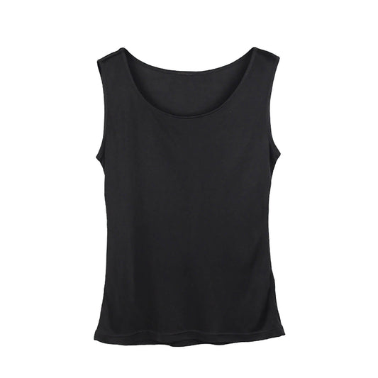 Silk vest mulberry silk sleeveless bottoming shirt women's top - slipintosoft