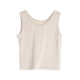 Silk vest with bottoming mulberry silk high elastic sleeveless women's summer outer short top - slipintosoft