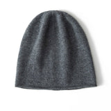 Solid Cashmere Hats for Adults Soft Knitted Cashmere Beanie Fall Winter - slipintosoft