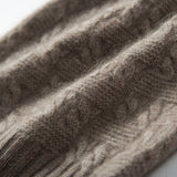 Thick Cashmere Beanie with Ribbing Edge Cable Knit Cashmere Hats for Fall Winter - slipintosoft