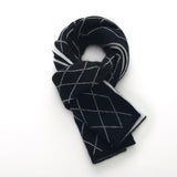 Unisex Diamond Pattern Cashmere Scarf Thick Cashmere Winter Warp