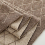 Unisex Diamond Pattern Cashmere Scarf Thick Cashmere Winter Warp