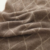 Unisex Diamond Pattern Cashmere Scarf Thick Cashmere Winter Warp