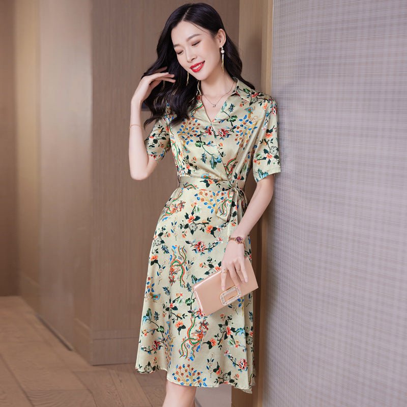 silk wrap dress uk E P O K