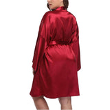 Women plus size silk Robes 100% Mulberry pure Silk Bathrobe With Belt