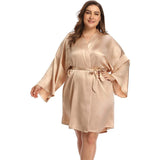 Women Plus Size Silk Robes 100% Luxury Silk Bathrobe