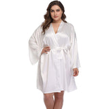 Women Plus Size Silk Robes 100% Luxury Silk Bathrobe