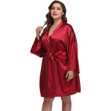 Women Plus Size Silk Robes 100% Luxury Silk Bathrobe