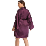 Women Plus Size Silk Robes 100% Luxury Silk Bathrobe