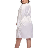 Women plus size silk Robes 100% Mulberry pure Silk Bathrobe With Belt