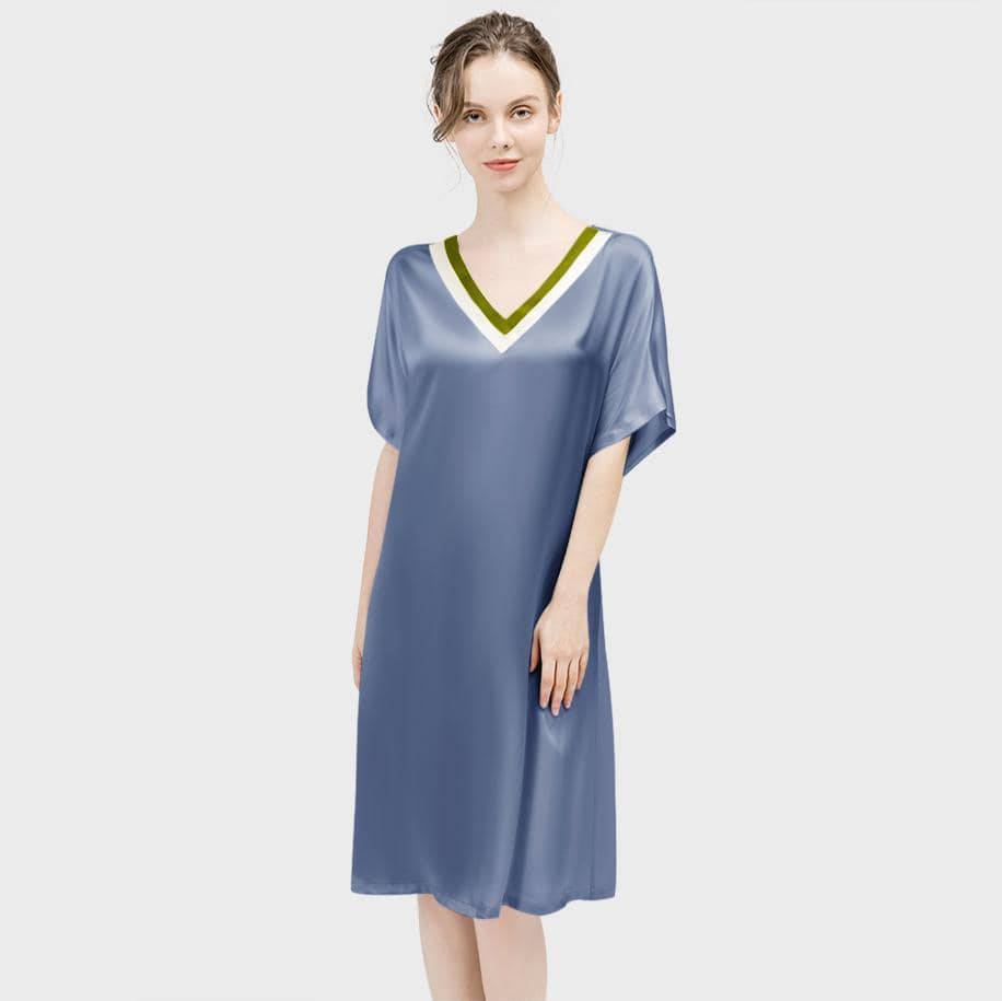 Women Mulberry Loose Silk Nightgown Best Silk Dressing Gown Quality Silk Slip Nightdress - slipintosoft