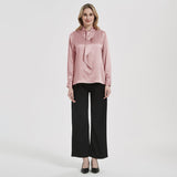 Women silk blouses Long Sleeves Ribbon Mulberry Office Silk Shirts