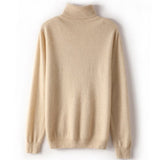 Women's 100% Superfine Cashmere Turtleneck Sweater - slipintosoft