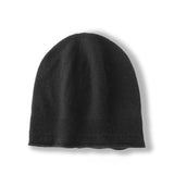 womens cashmere beanie solid cashmere rib knitted hat with curl edge head warmer Cashmere Accessories