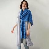 Women's Cashmere Shawl with Tassels Solid Cashmere Scarf - slipintosoft