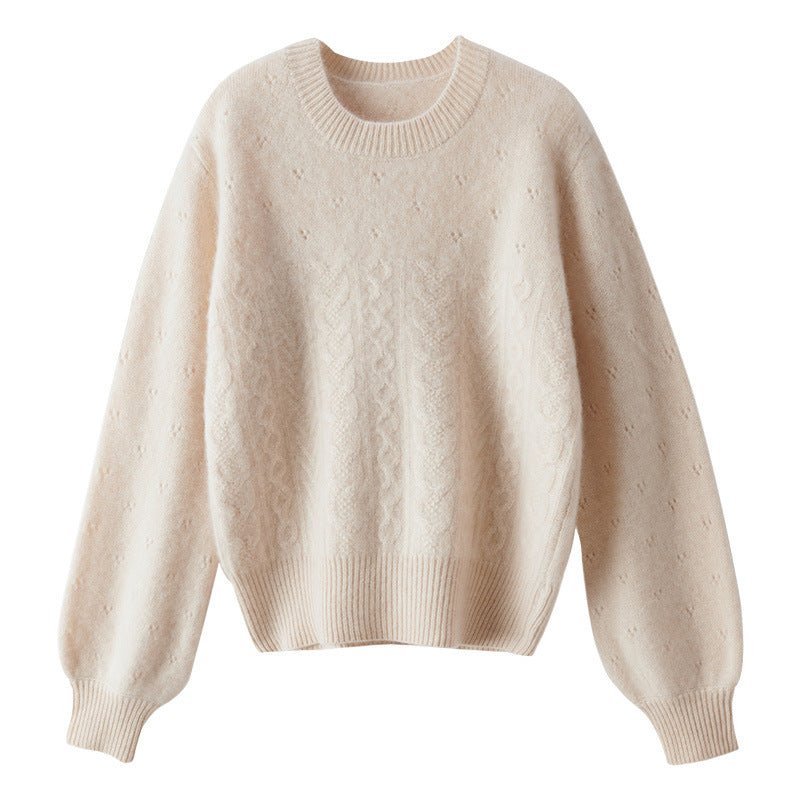 Womens Cashmere Sweater Crew Neck Cashmere Pullover Soft Colors