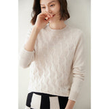 Women's Mock Neck Cashmere Sweater Cut-out Knitted Cashmere Pullover - slipintosoft