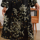 Womens Long Silk Robes Flower Print 100% Silk Bathrobe