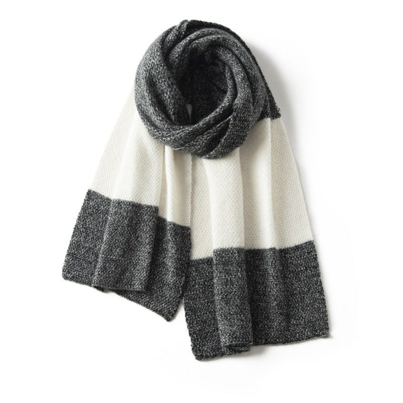 Womens Mixed Colors Pure Cashmere Scarf Classic Cashmere Accessories for Winter - slipintosoft