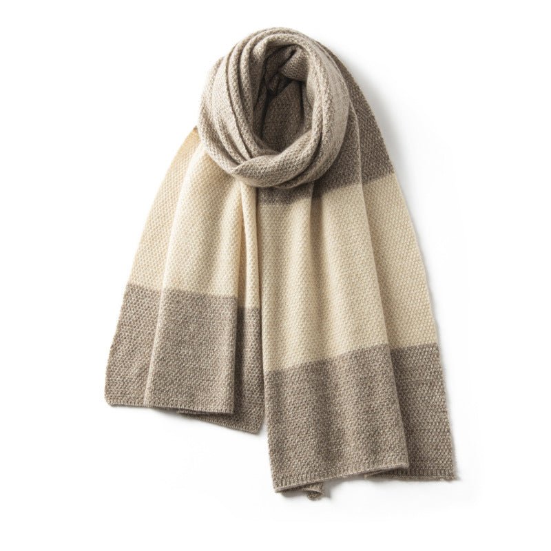 Womens Mixed Colors Pure Cashmere Scarf Classic Cashmere Accessories for Winter - slipintosoft