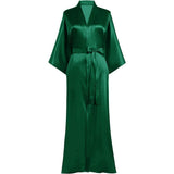 Long Silk Kimono Robe for Women Silk Kimono Bathrobe - slipintosoft