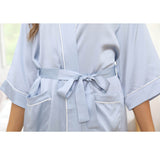 Silk Robe for Women With Trimming Mulberry Silk Bathrobe - slipintosoft